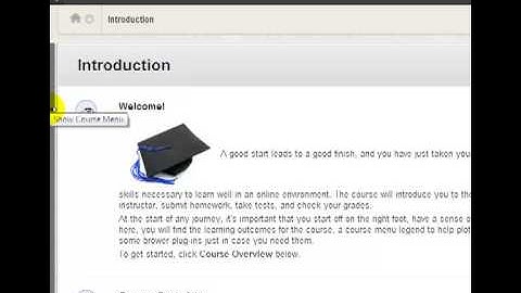 hidden blackboard menu
