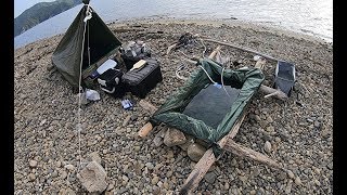 離島釣りキャンプして小舟テントと野天風呂に入ったよ！