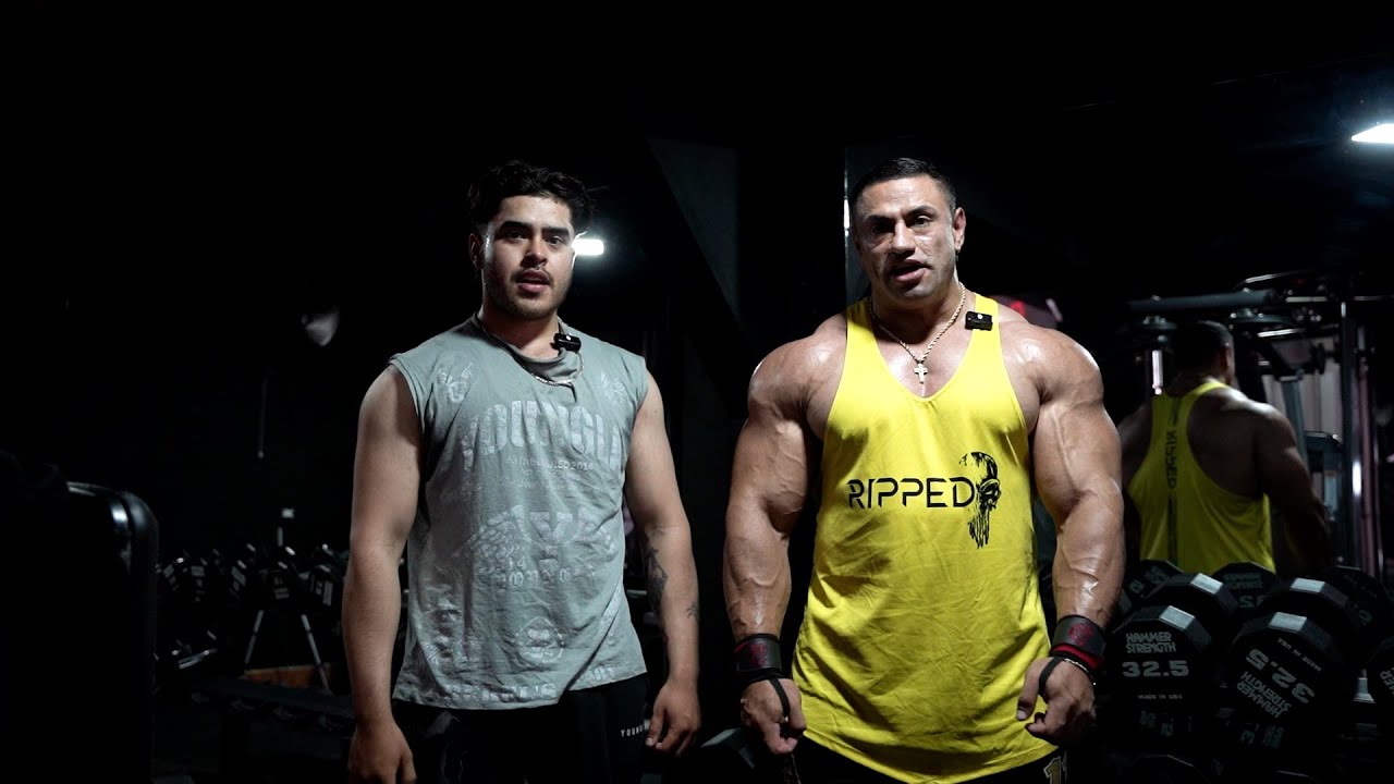 HACIENDO SUFRIR A ANGEL CON HOMBRO BICEPS Y TRICEPS 🔥 - JONATHAN PADILLA IFBB PRO