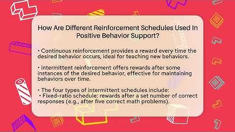 How Are Different Reinforcement Schedules Used In Positive Behavior Support? - Answers About Autism