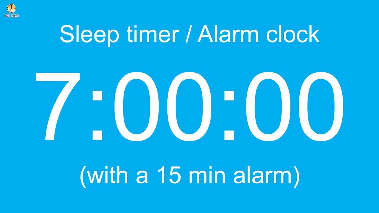 7 Hour Sleep Timer / Alarm Clock (With A 15 Min Alarm)