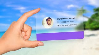 Html CSS Glassmorphism Business Card Design | CSS Hover Effects