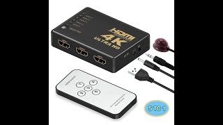 توصيل اكثر من جهاز على شاشة بمدخل واحد HDMI  عن طريق HDMI Switch