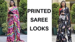 Mesho Printed Saree Looks + Haul | Aanchal