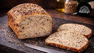 Abnehmen mit Eiweißbrot. Rezept · Low Carb · ohne Mehl · glutenfrei · kein Brotverzicht