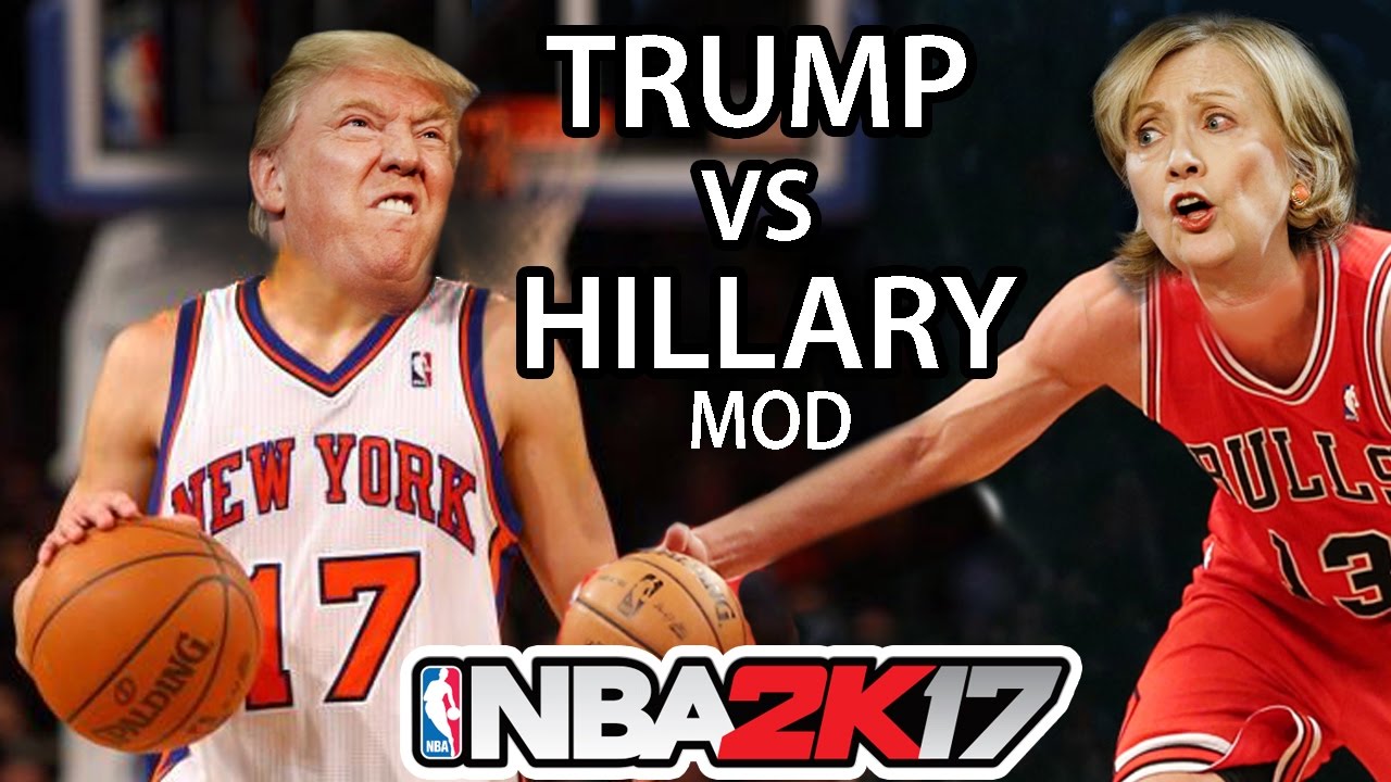 DONALD TRUMP VS HILLARY CLINTON NBA 2K17 MOD - WHO WILL WIN? HD - YouTube