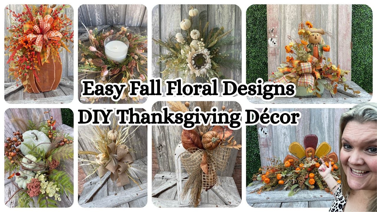 Fall DIY Craft Arrangements are PERFECT for Thanksgiving Centerpieces