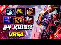 DOTA 2 URSA Gameplay | 24 Kills!! URSA Dota 2 Gameplay | Ursa Carry Build Pro Gameplay Guide 7.39