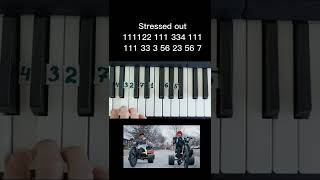 How to play Stressed out on piano 🎹 tutorial