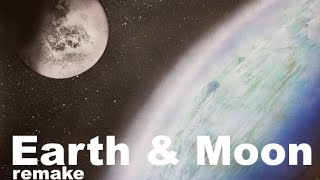 Earth &amp; Moon Remake - Spray Paint Art by René Schell