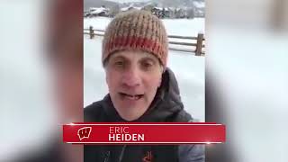 Eric Heiden Congratulates Mark Johnson