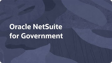 Oracle NetSuite for Government—Government ERP