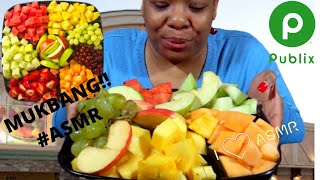 ASMR MUKBANG PUBLIX FRUIT PLATTER | REAL SOUNDS | NO TALKING| EATING SHOW #MUKBANG #ASMR #EATINGSHOW