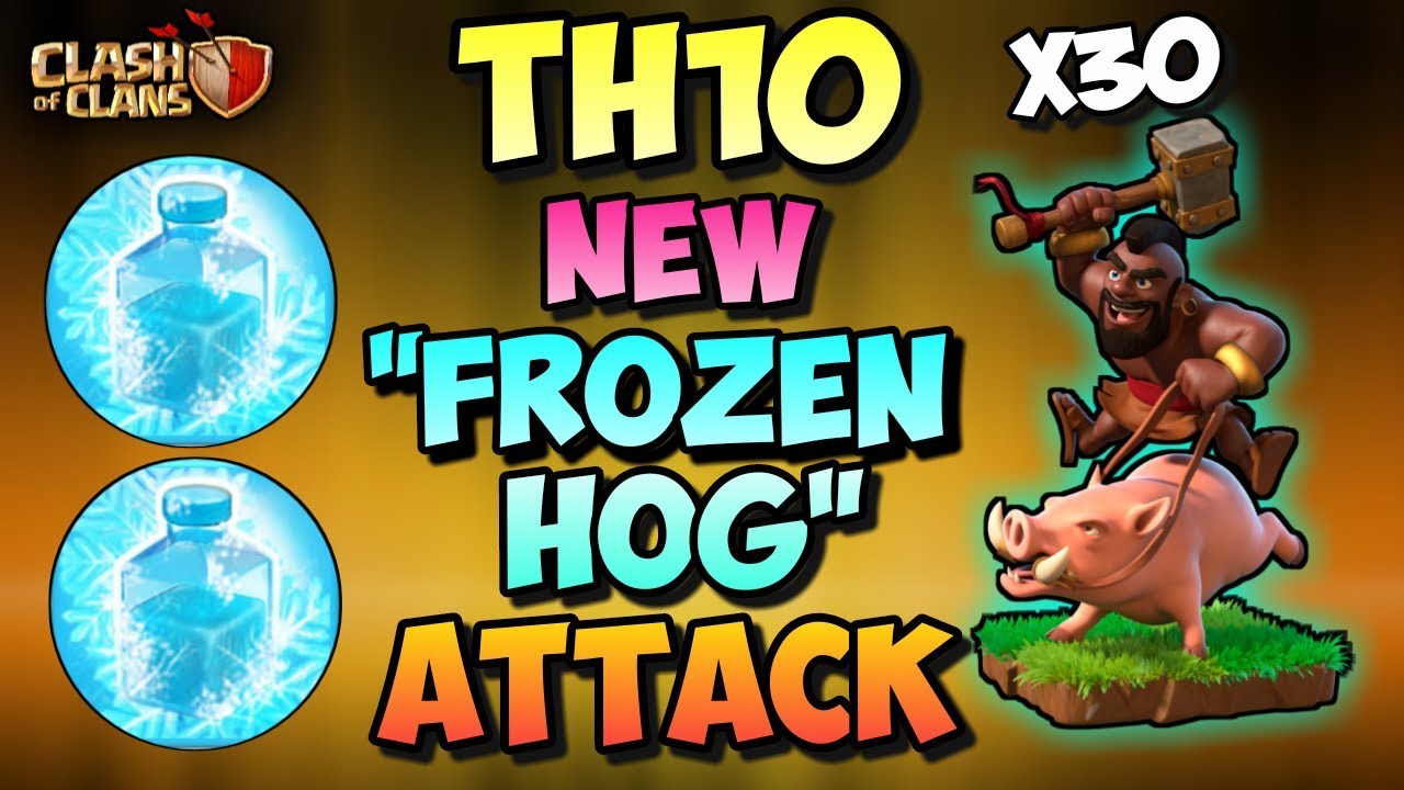 FROZEN GOBOHO | FREEZE + HOGS | New Th10 BEST 3 STARS War Attack Strategy | Clash Of Clans
