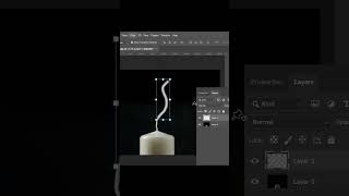 how to add smoke to a candle in Photoshop