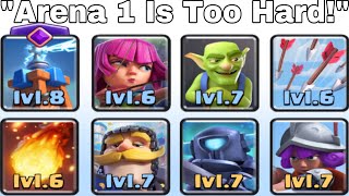 When Arena 1 Clash Royale Noobs Use Evolutions….