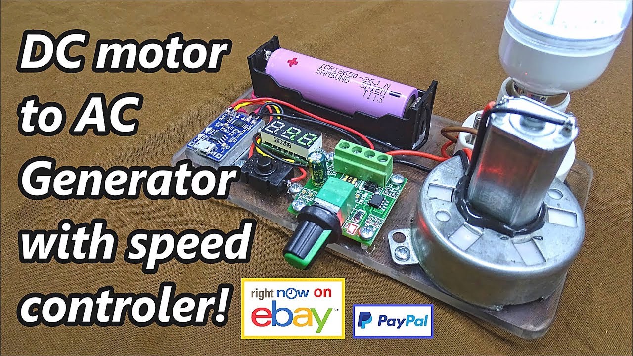 DC Motor to AC Generator! - YouTube