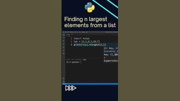 How to Find n Largest Elements From a List in Python ? #shorts #shortvideo #python