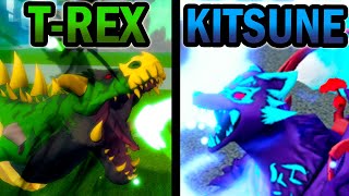 TRex VS Kitsune | PVP | Blox Fruits