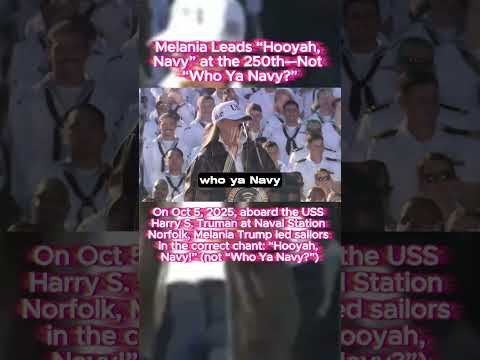 Melania Leads Hooyah Navy At The 250th Not Who Ya Navy Shorts Navy