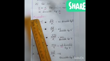 #Divisibility rule of5 #5భాజనీయతసూత్రం #telugu #English #shorts #తెలుగు #prasannatutorials