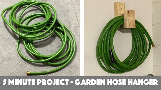 5 Minute Project  Making a Hanger for a Garden Hose out of Dumpster Lumber