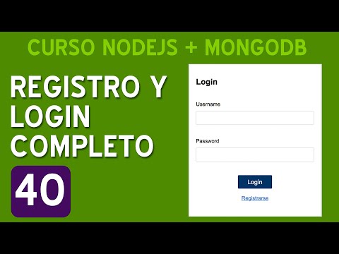 40. REGISTRO Y LOGIN COMPLETO CON NODEJS Y MONGODB