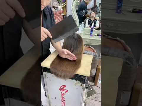Women's Haircut with an ax 😄