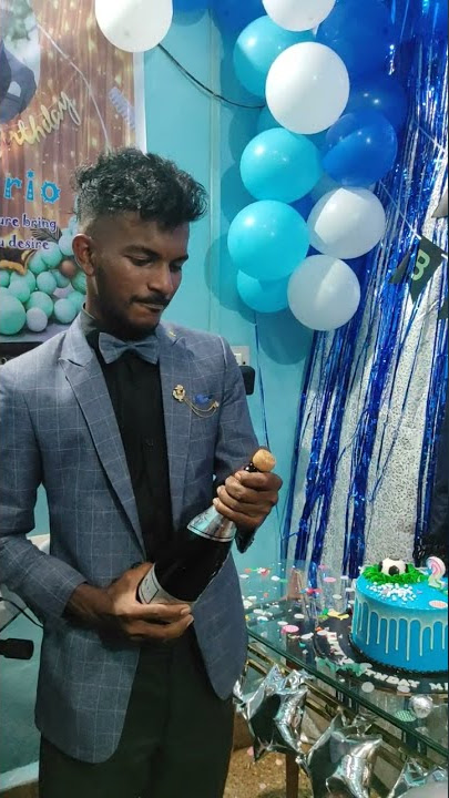 Birthday celebration of mario (popping of the champagne by one and only joesph Fernandes) 😍