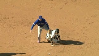 TOR@SF: Belt safe at second after Span's bunt