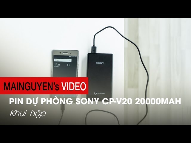 Khui hộp Sony CP-V20: To, đầm, hoàn thiện cao cấp - www.mainguyen.vn