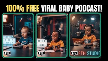 How to Create VIRAL AI Baby Podcast in MINUTES with complete FREE Tools.