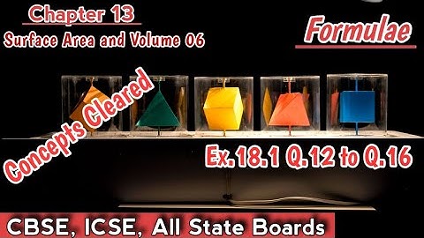 🔥 Surface Area and Volume 06 | Chapter 13 Class 9 | Cuboids & Cubes | R D Sharma Ex.18.1 Q.1 to 6 |