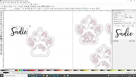 Sadie's Mom Snowflake Paw Print Ornament - Personalization Instructions using Inkscape