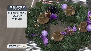 VC903_PURPLE RIBBION ADVENT WREATH
