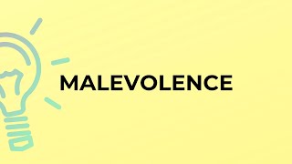 What is the meaning of the word MALEVOLENCE?