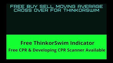 FREE Indicator with buy/sell signals | Moving Average Cross Over Indicator for ThinkorSwiim