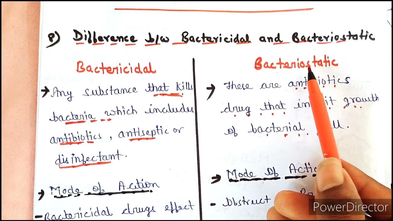 Difference between bactericidal and bacteriostatic Microbiology