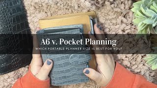 A6 Planner V. Pocket Planner | Which Portable Planner Size Is Right For You? | Plan With Bee