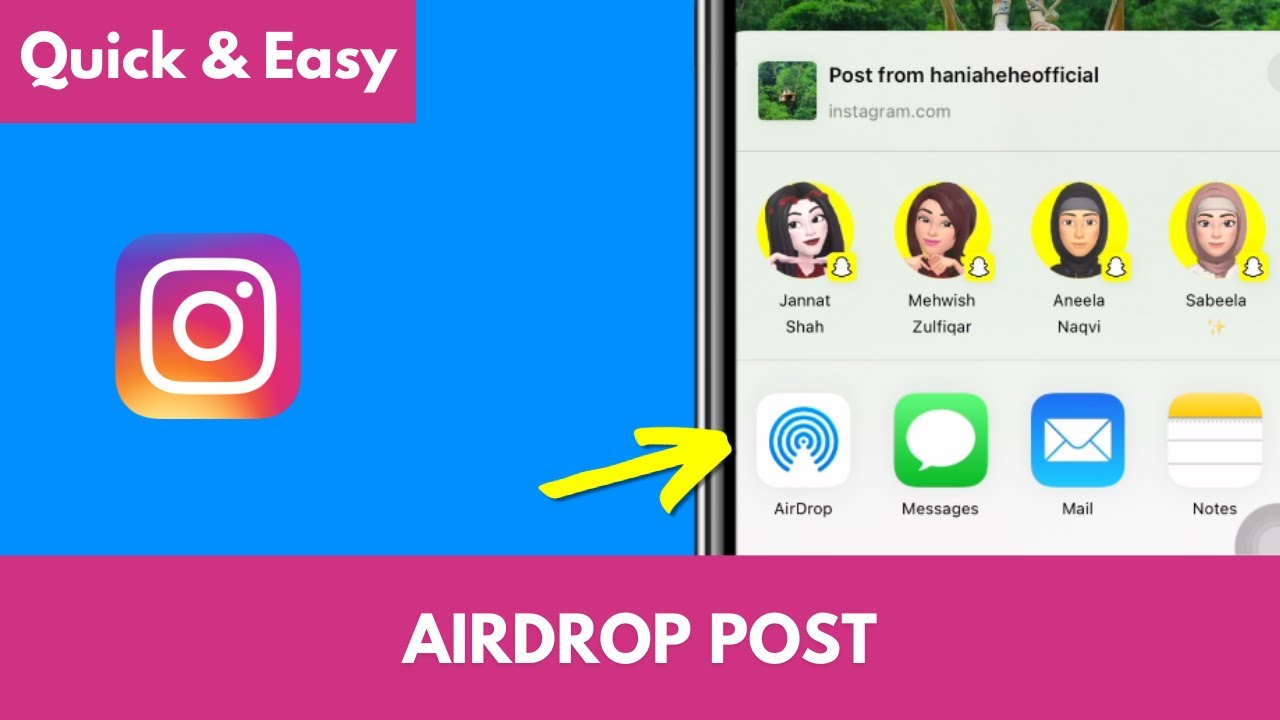 How to AIRDROP Instagram POST - YouTube