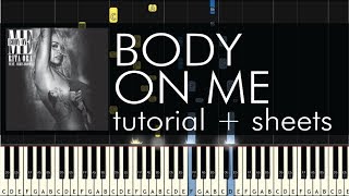Rita Ora feat. Chris Brown - Body on Me - Piano Tutorial + Sheets screenshot 3