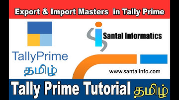 FAQ: Export & Import Masters in Tally Prime || Tally Prime in Tamil (தமிழ்)