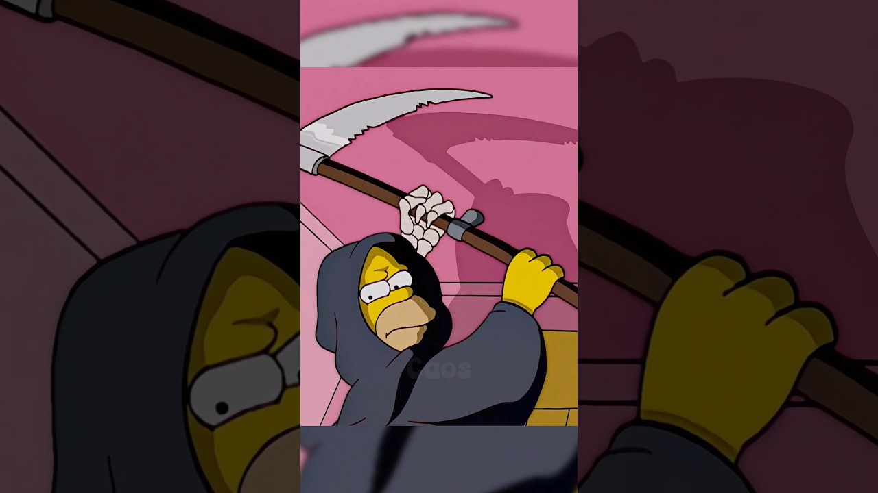 Homero se convierte en la MUERTE #lossimpson #shortvideo #thesimpsons #resumen