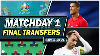 Final Transfers | Chip Strategies | Matchday 1 | Euro 2020 Fantasy Football | TIPS & GUIDE!