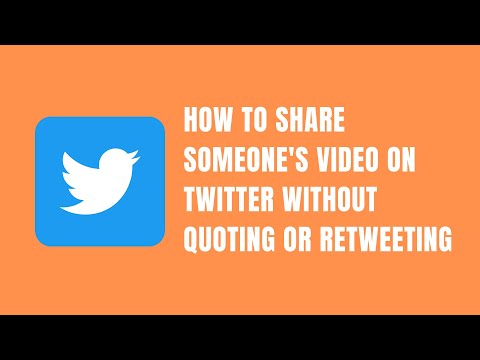How to share someones&#39;s Twitter video without retweeting or quoting it