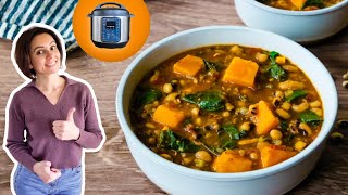 THE BEST Black Eyed Peas and Collard Greens Soup | Vegan Instant Pot