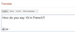 How do you say 19 in French?