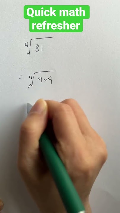what-is-the-4th-root-of-81-do-you-remember-how-to-do-this-youtube