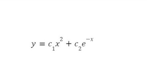 [Tagalog] ELIMINATION OF ARBITRARY CONSTANTS #23 | y=c1x^2+c2e^-x
