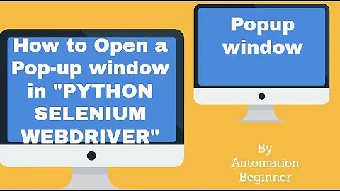 how to open a popup window using selenium webdriver python || how to handle popup window